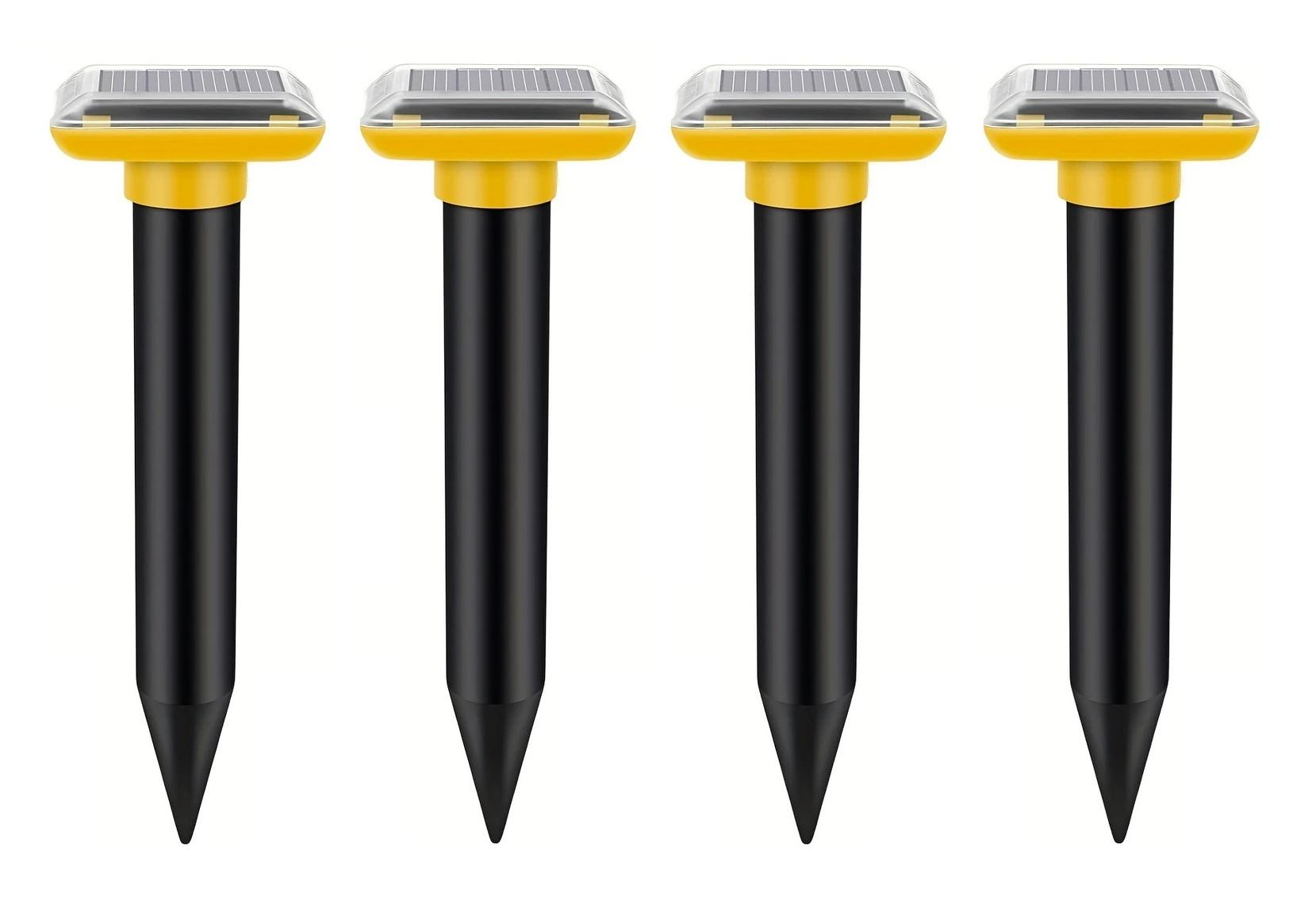 Sada 4 kusů solárních zemních odpuzovačů krtků