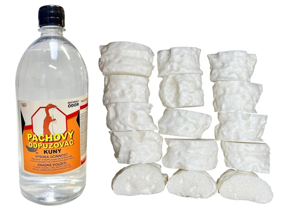 Velká sada pachových ohradníků na kuny 1000 ml.