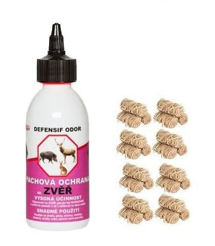 Pachový ohradník na zvěř s aplikačními válečky. 