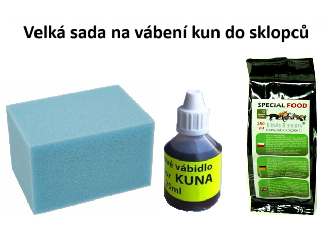 Velká sada na vábení kun, koček, hlodavců, lišek a vyder
