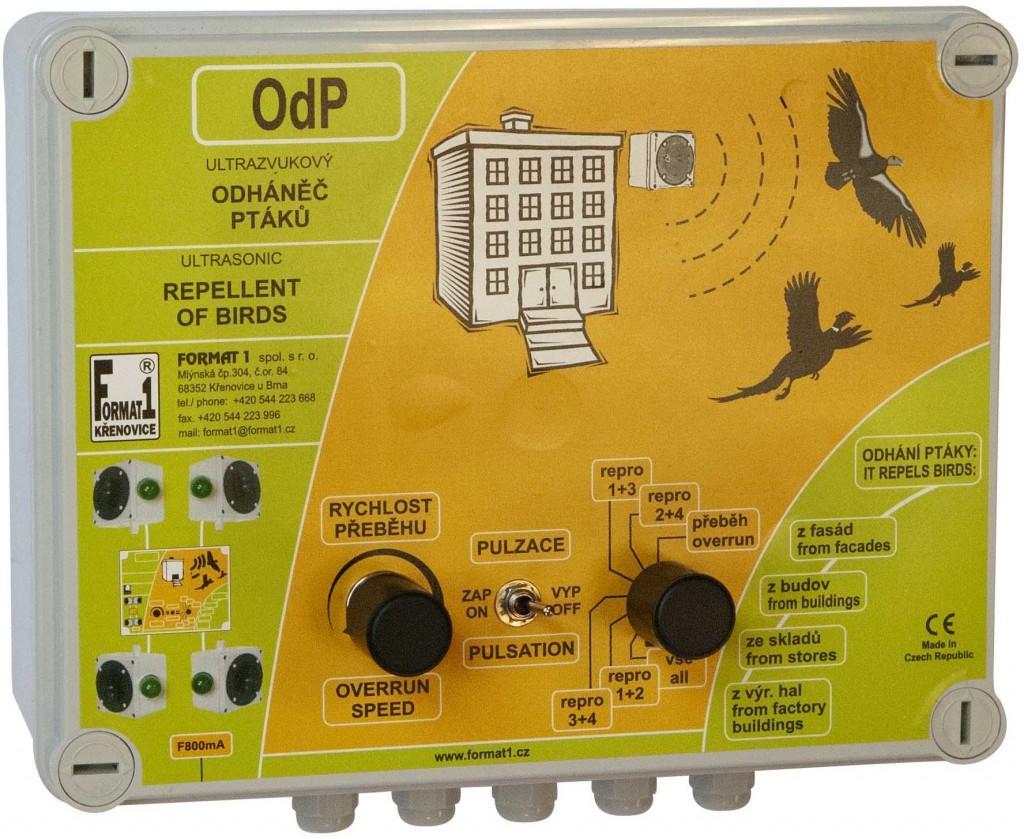 Profesionální plašič ptáků - OdP-4 Ultrazvukový odháněč ptáků se 4 reproduktory