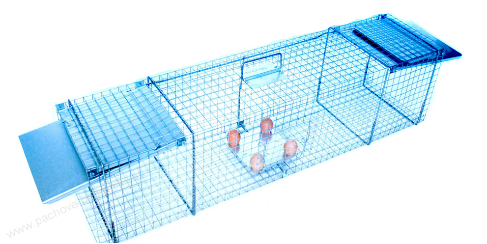 Sklopec 122x29x31 se dvěma vstupy - Na lišky, kuny, kočky, tchoře, lasice