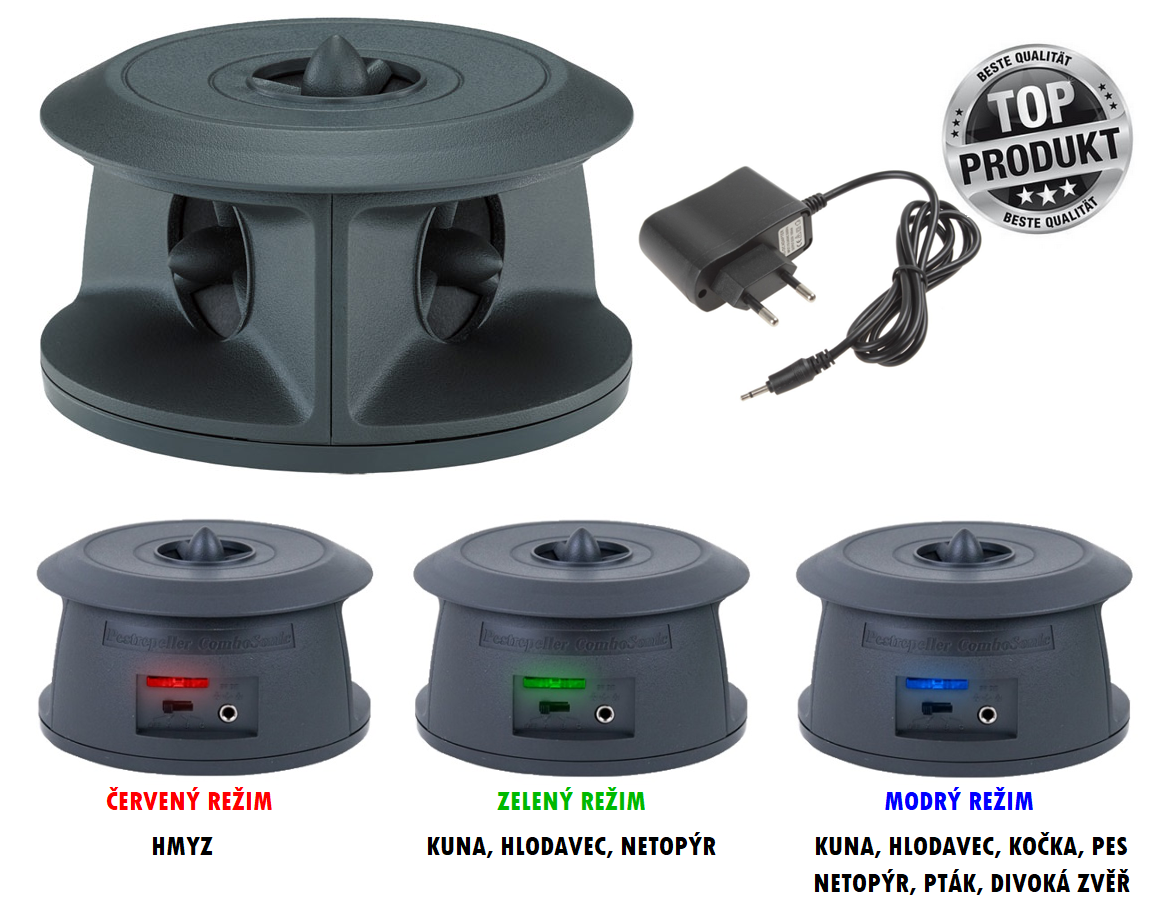 3D prostorový ultrazvukový odpuzovač - Dosah 1700 m3