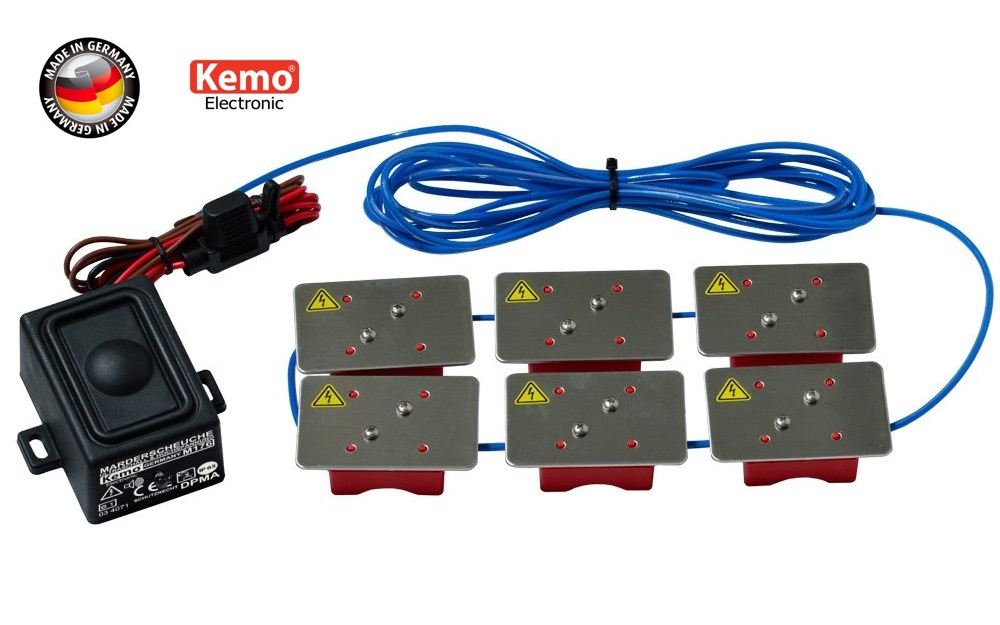 Kemo M176 ultrazvukový plašič kun do auta s elektrošoky