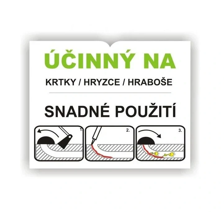 Gelový odpuzovač ktrků, hryzců a hrabošů