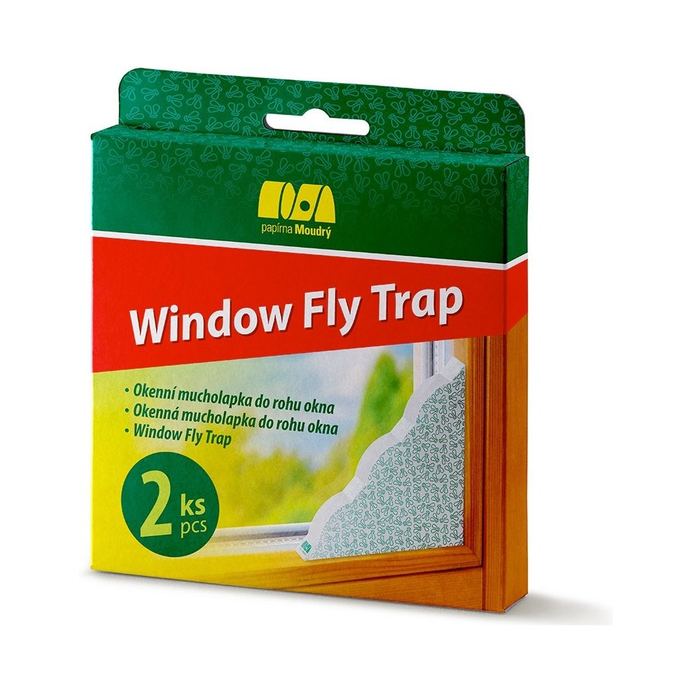 Okenní mucholapka Fly Trap do rohu rámu okna - 2 kusy