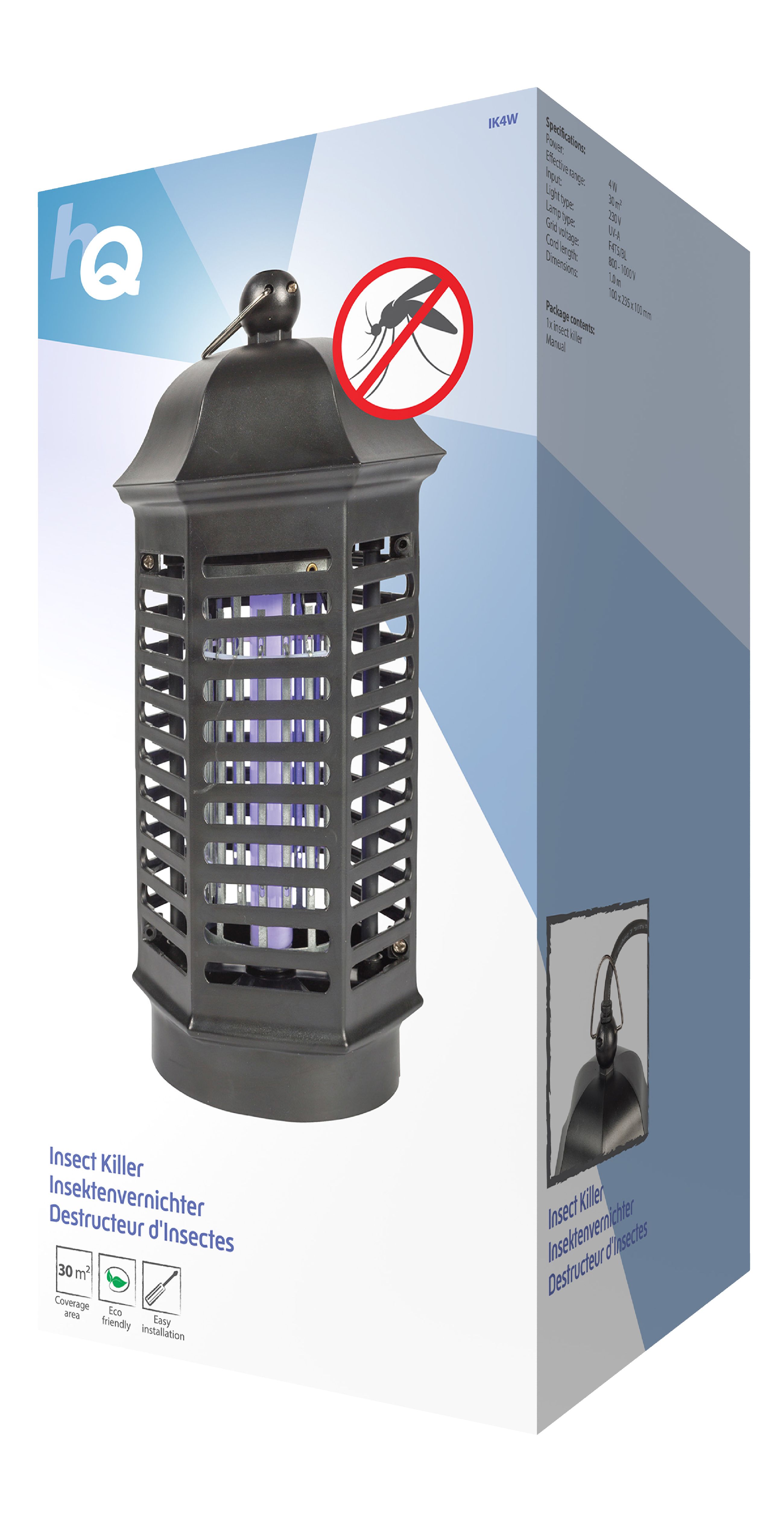UV lampa proti hmyzu - lapač hmyzu 4W - 30 m2