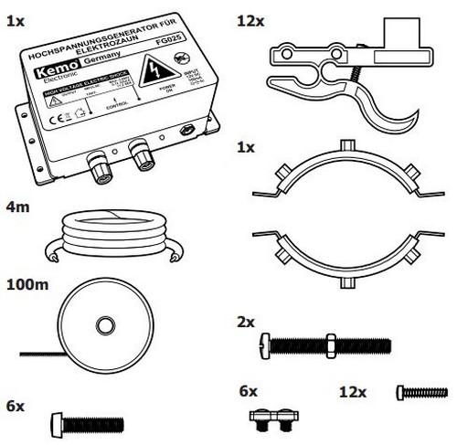 Elektrický ohradník na kuny - pro instalaci na střechu s adaptérem
