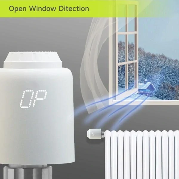 Termostatická hlavice s WIFI - chytrá programovatelná termostatická hlavice