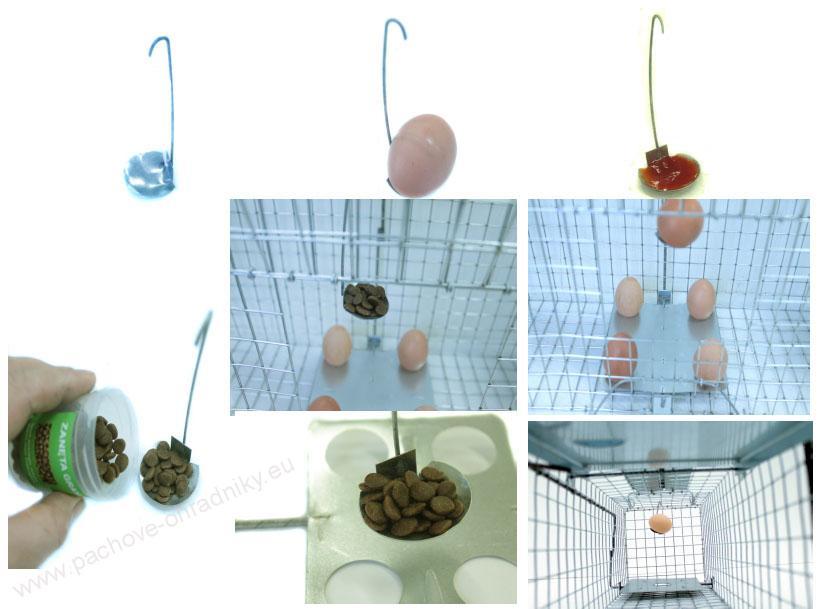 Sklopec na kuny 102×20×27 cm – kompletní sada s granulemi a vábidlem