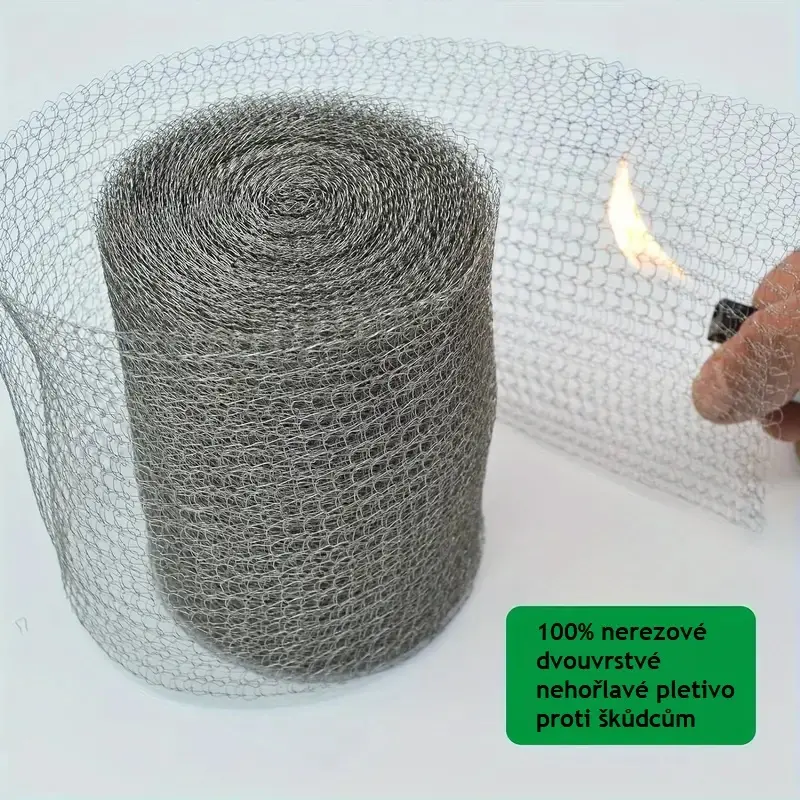 Nerezové dvouvrstvé pletivo proti škůdcům 12,7 cm x 300 cm